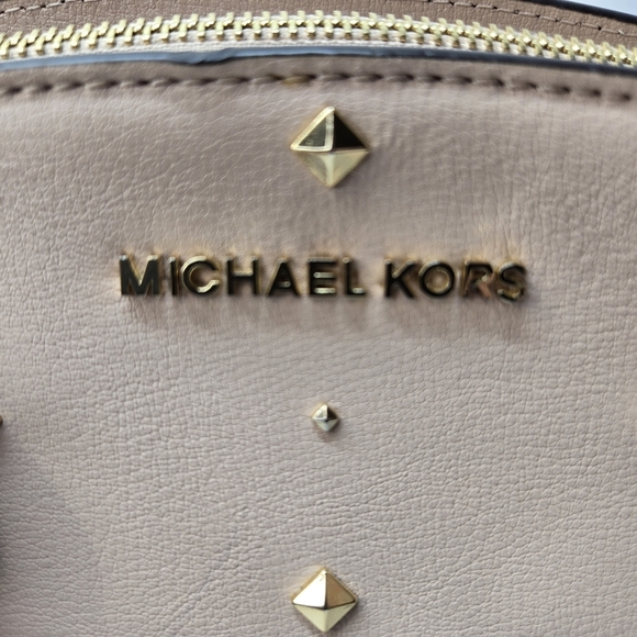 Michael Kors Ellis Leather Studded Satchel Purse With Crossbody Strap/wallet - Picture 12 of 16